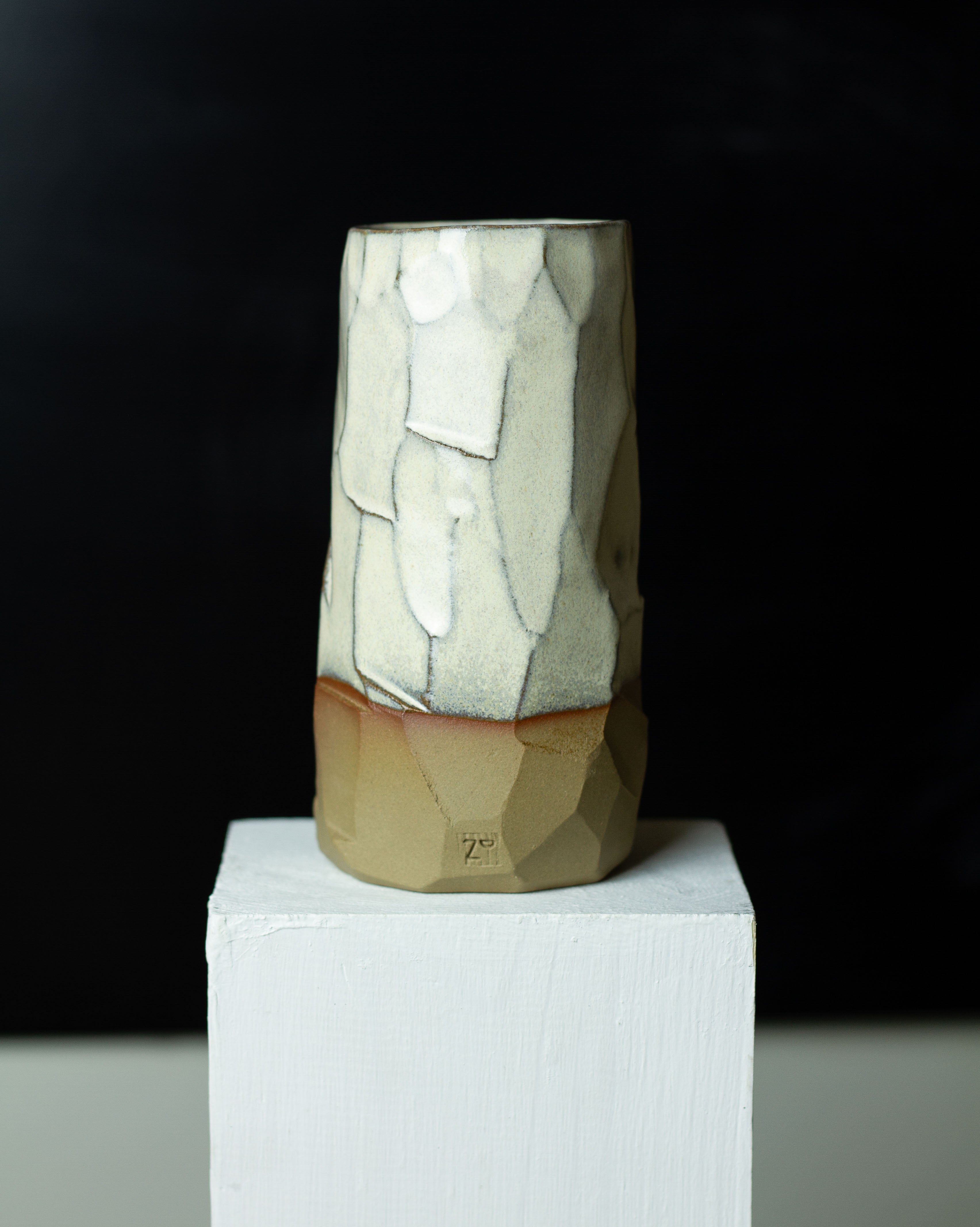 Kurinuki Snow White - Vase 7x14,5cm