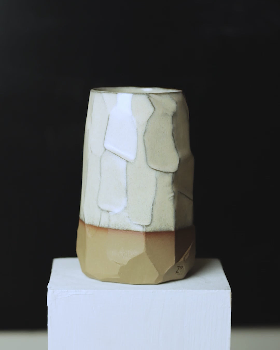 Kurinuki Snow White - Vase 8x12,5cm